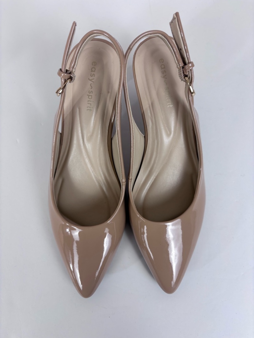 Easy Spirit Raveen Patent Pointed-Toe Slingback Pumps Stiletto Classic Beige 6 - Picture 5 of 15
